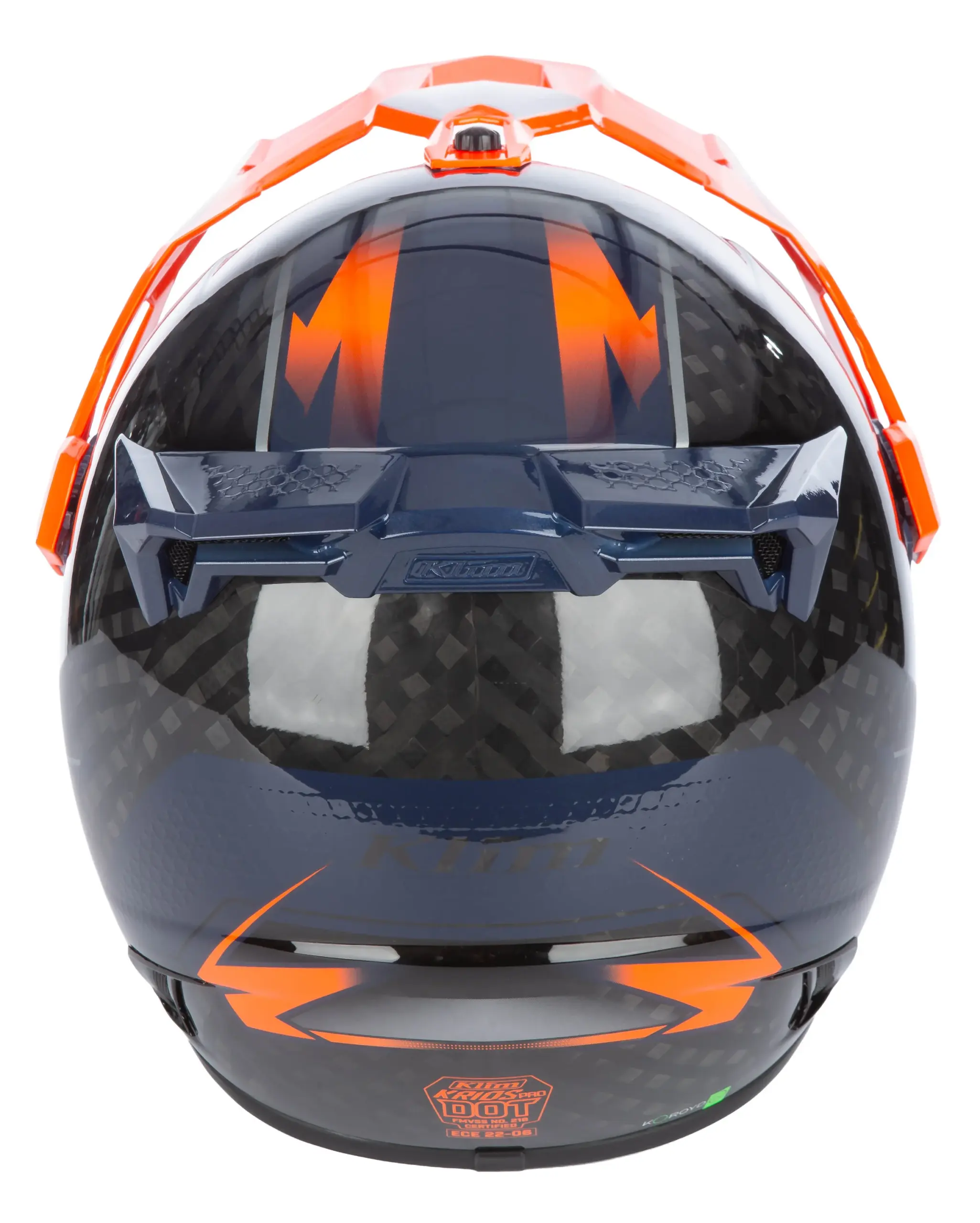 Klim Krios Pro Helmet ECE/DOT Echo Gloss Black - Striking Orange - Petrol – Bild 4