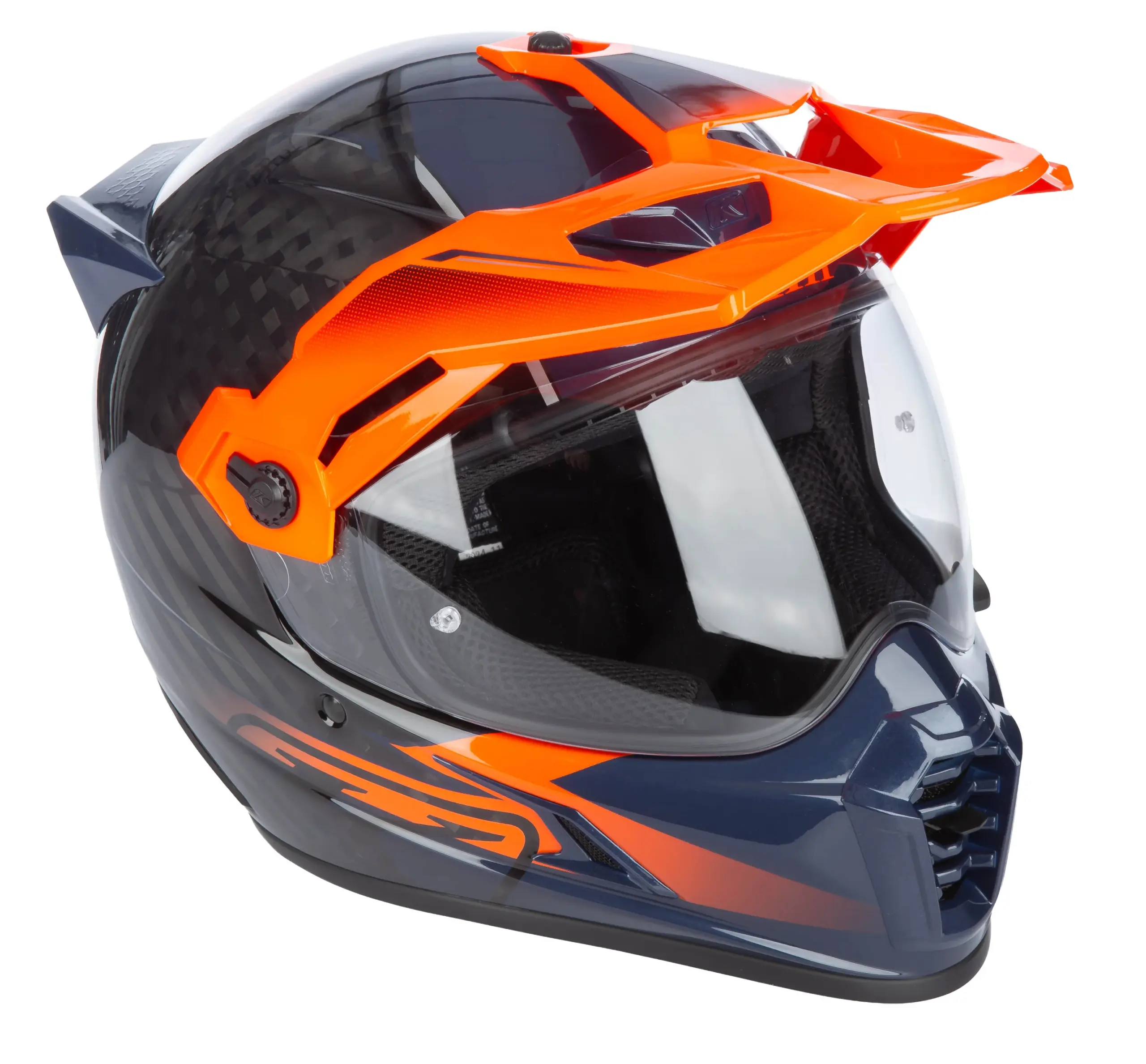 Klim Krios Pro Helmet ECE/DOT Echo Gloss Black - Striking Orange - Petrol – Bild 2